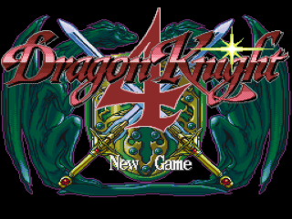 Dragon Knight 4 title screen for Super Famicom